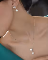 نیمست نقره مروارید اصل جواهری کد 00524