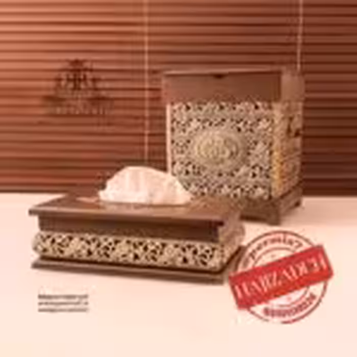 ARTEMIS ارتمیس سطل و دستمال چوبی قهوه ای انت یک 401BA