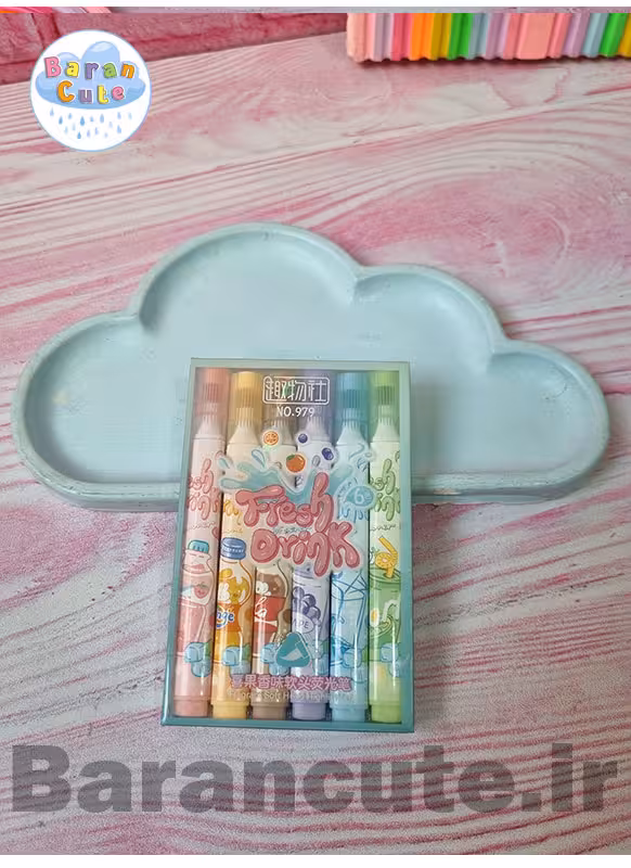 هایلایتر فانتزی پاستیلی نوشابه ای بسته 6 عددی