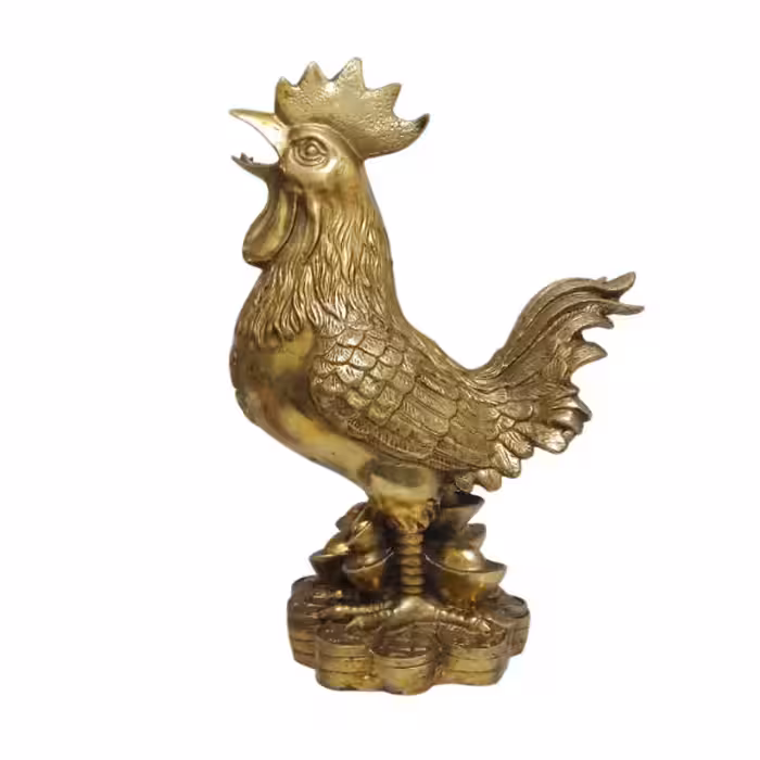 مجسمه خروس برنزی نماد سال تولد