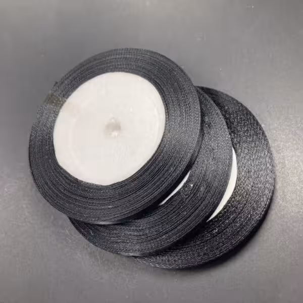 روبان نیم سانتی ساتن ( مشکی )