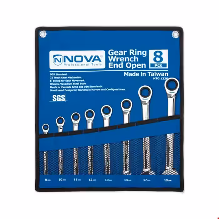 ست 8 عددی آچار یک سر جغجغه نووا 1320