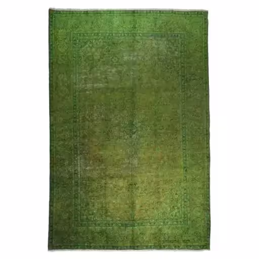 فرش دستبافت رنگ شده هفت و نیم متری مدل وینتج کد 1405135(فروش چکی 6 ماهه با کد تخفیف farshgereh)