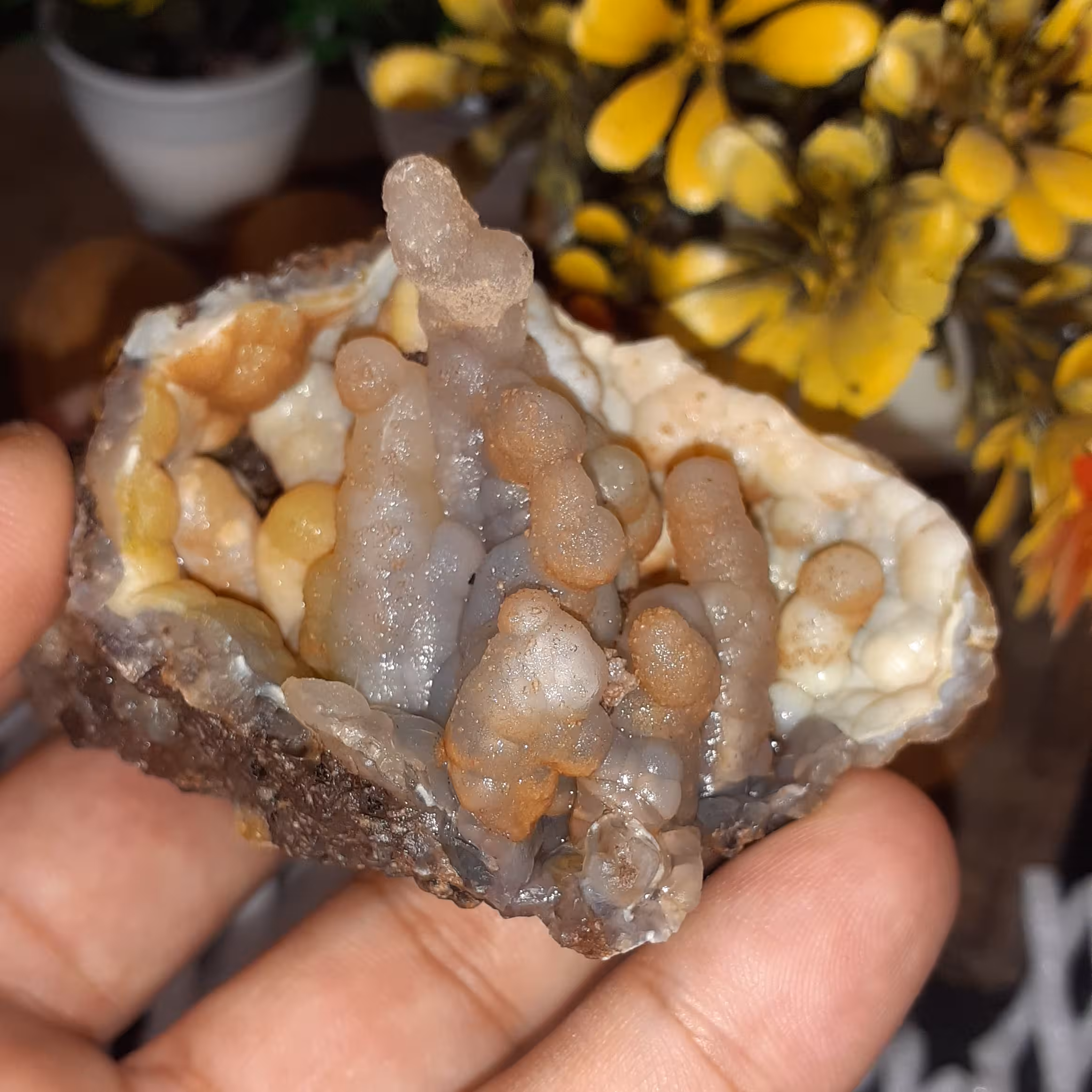 سنگ راف کلکسیونی عقیق قندیلی بلند زیبا