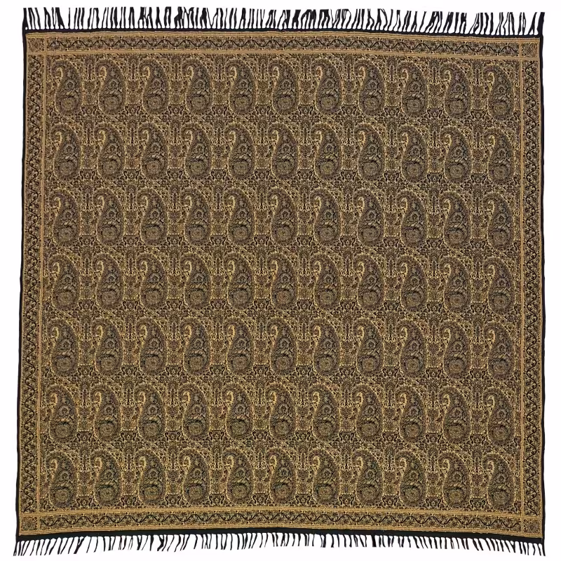 رومیزی مربع طرح ترمه دارباف کد TZAR16