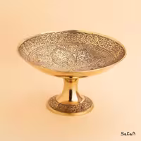 میوه خوری برنجی طلایی هندی پایه دار