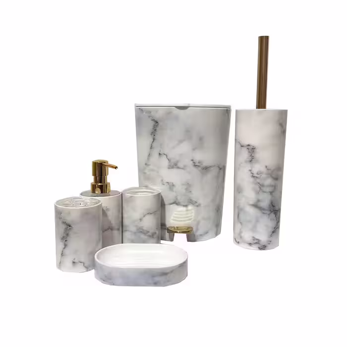 ست سرویس بهداشتی 6 تکه لیمون مدل ماربل | کالا مکس