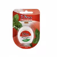 نخ دندان نازک دینا با اسانس نعنا و توت فرنگی(50 متر)