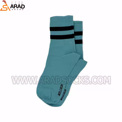جوراب ساقدار دوخط آبی