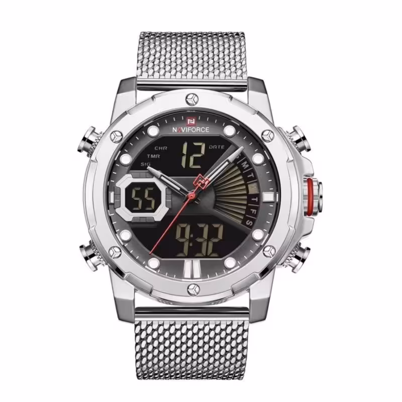 ساعت مچی عقربه‌ای مردانه نیوی فورس مدل دوزمانه 88n91f72