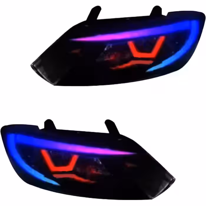 چراغ جلو اسپرت ساینا مدل WRX فول کالر (بلوتوثی) بدون موتور دو عددی
