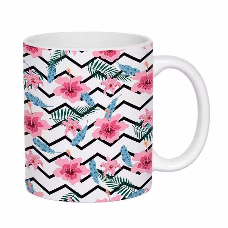 خرید و قیمت ماگ سرامیکی طرح گل کد 1782