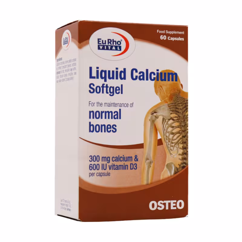 سافت ژل لیکوئید کلسیم 60 عددی یوروویتال