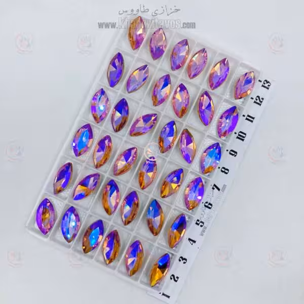 مارکیز چشمی 9 در 18 ( صورتی هفت رنگ ) ورق 36 عددی