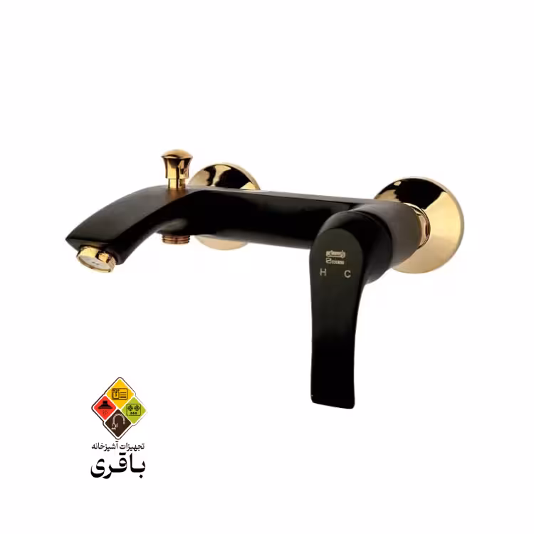 شیر حمام راسان مدل لوتوس مشکی