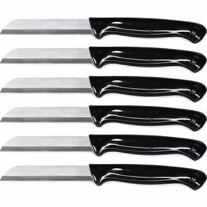 ست 6 عددی کارد میوه و سبزیجات زولینگن (Solingen) آلمان – مدل سیاه اره ای تیز با لبه تیز