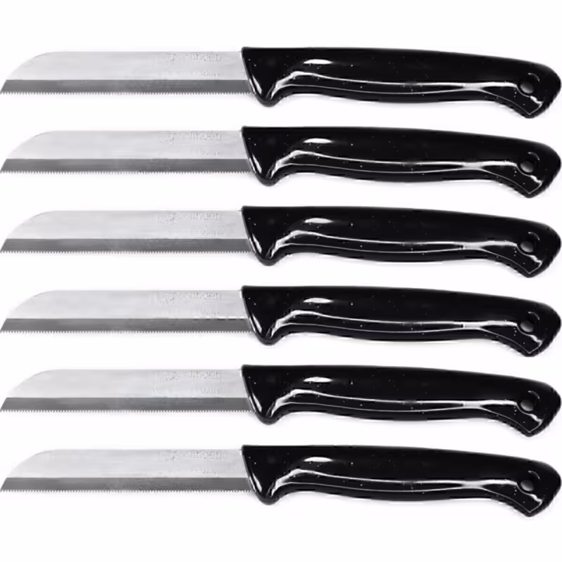 ست 6 عددی کارد میوه و سبزیجات زولینگن (Solingen) آلمان – مدل سیاه اره ای تیز با لبه تیز