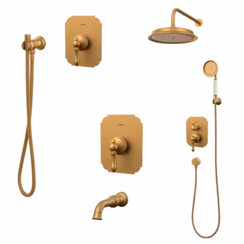 ست شیرآلات کسری مدل ناپل توکار مجموعه 6 عددی