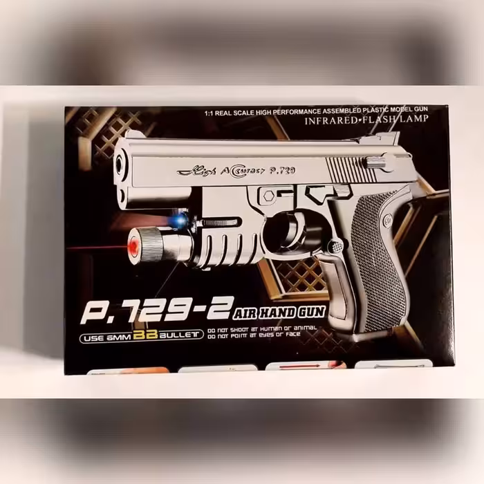 تفنگ ساچمه ای لیزری حرفه ای-خشاب دار همراه با لیزر و تیر برد بالا-ارسال سریع