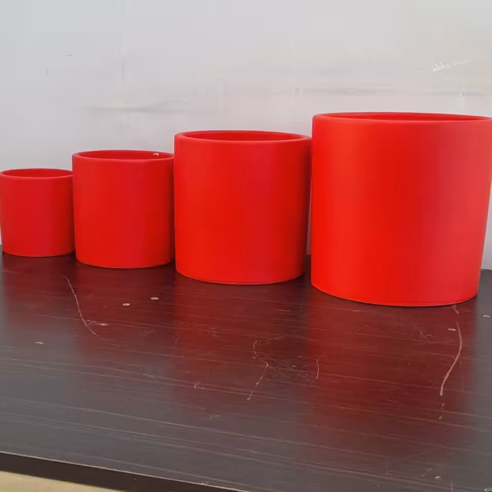 گلدان چهارتایی قرمز