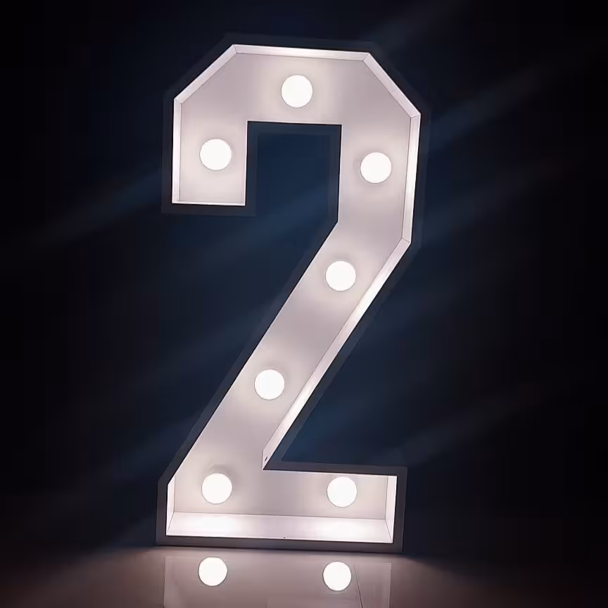 استند عدد 2 مدل چراغدار 80 سانت