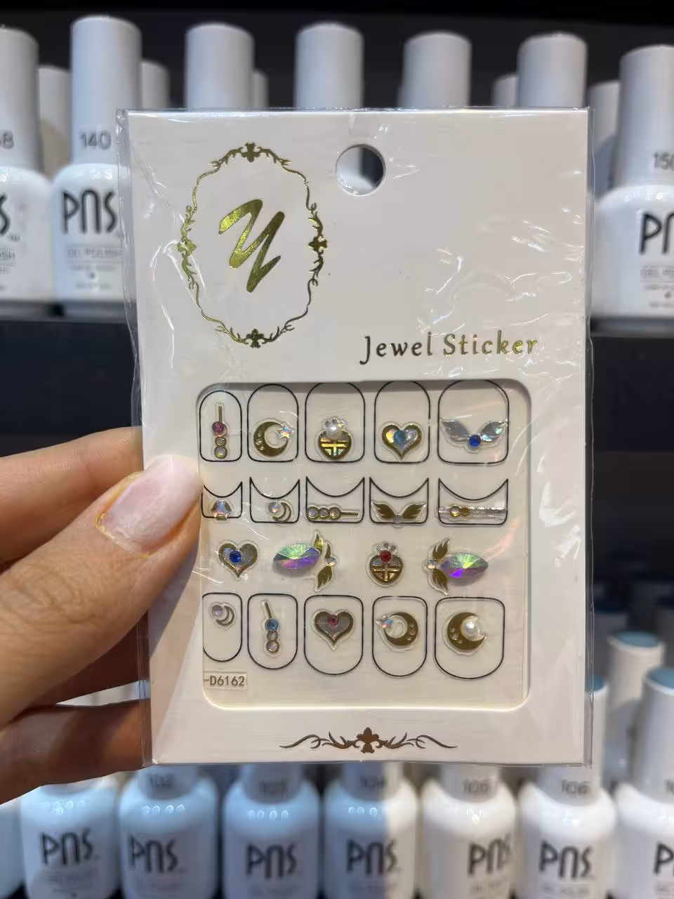 استیکر روسی برجسته طراحی ناخن چند بعدی نگین دار