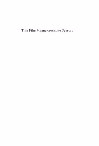 خرید و دانلود نسخه کامل کتاب Thin Film Magnetoresistive Sensors