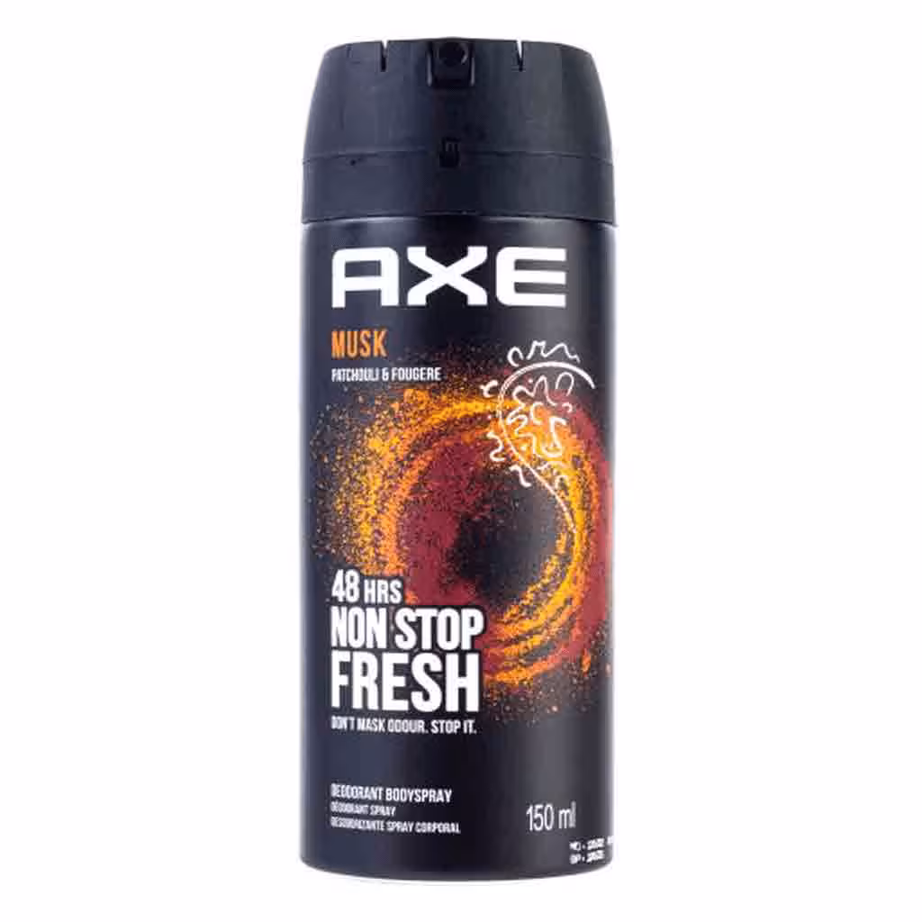 اسپری دئودورانت مردانه اکس مدل ماسک 150 میل AXE Musk patchoul and fougere