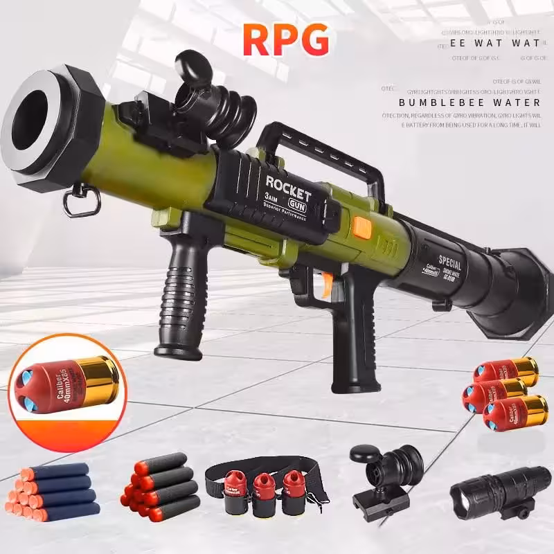 تفنگ آر پی جی تیر اسفنجی پرتاب کن سایز بزرگ