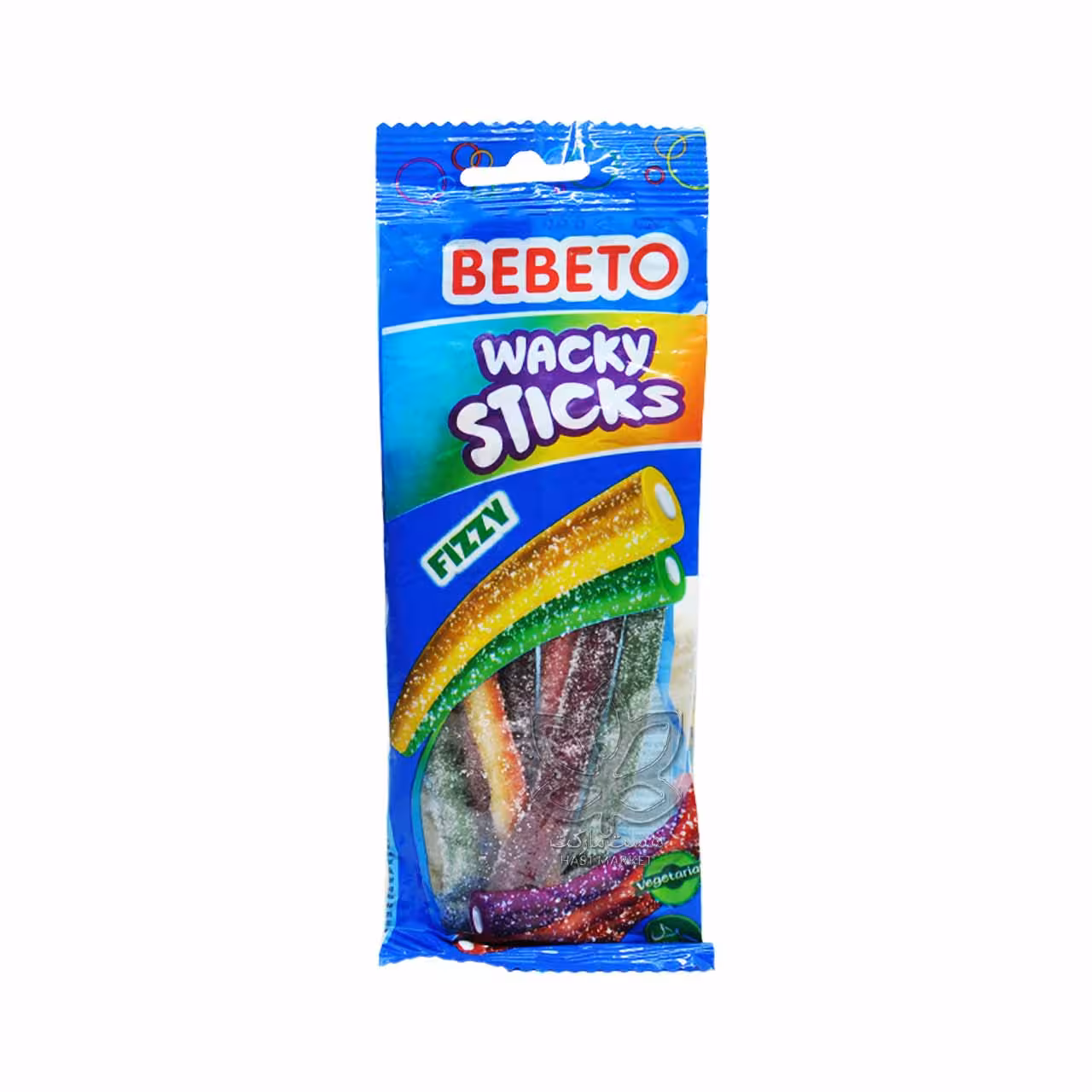 پاستیل شکری لوله ای میوه ای 75 گرم ببتو - bebeto