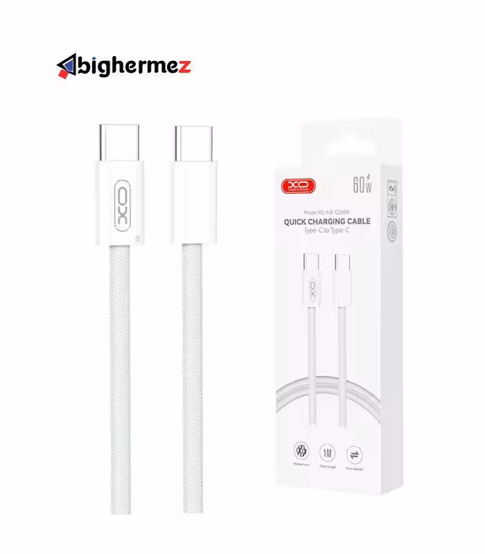 کابل شارژ دوسر TYPE-C ایکس او مدل  XO-NB-Q260A  به طول 1 متر