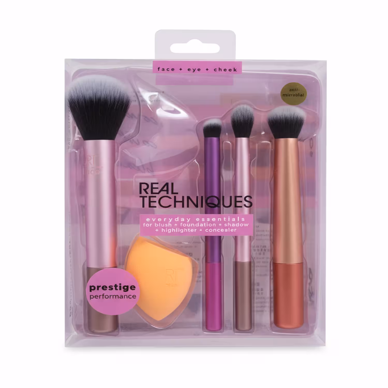 ست برس و پد آرایشی ریل تکنیکس 5 عددی | Real Techniques Brush Set And Cosmetic Pad 5pcs
