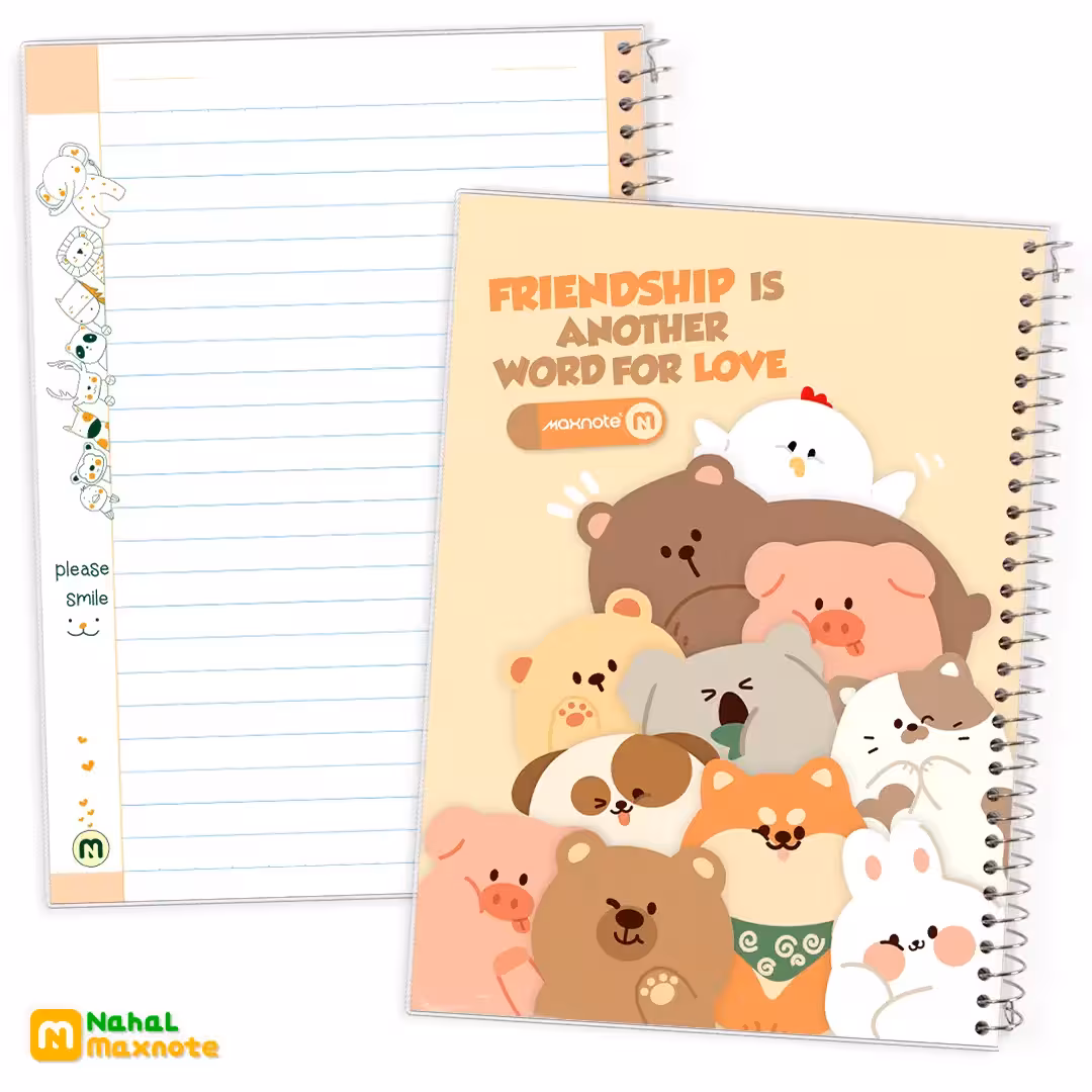 دفتر 60 برگ سیمی طلقی فانتزی کد 9614.طرح 1