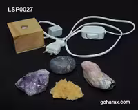 چراغ یوگا سنگ های آمیتیست رز کوارتز عقیق کلسیت