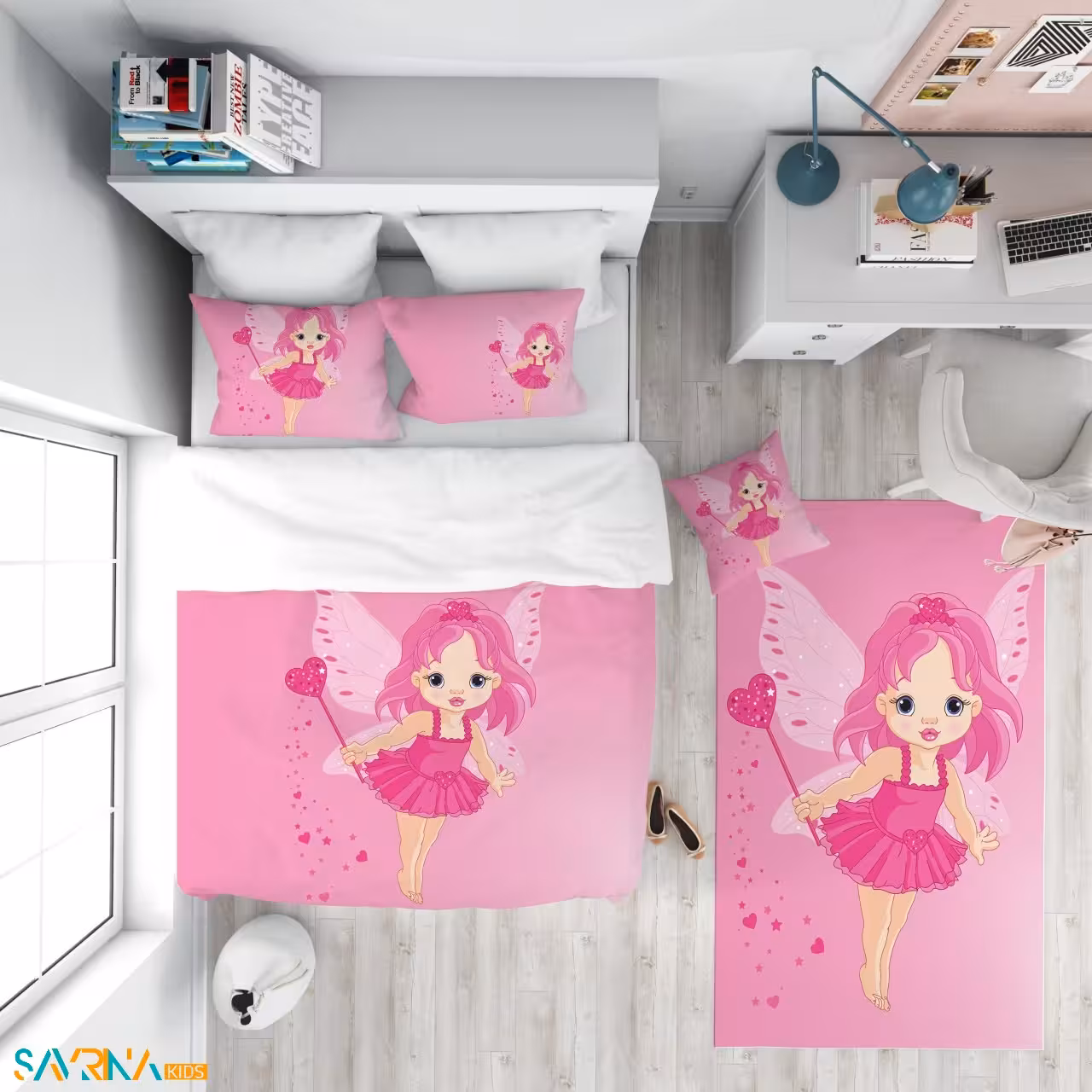 سرویس روتختی طرح فرشته کوچولو یک نفره کد A1705