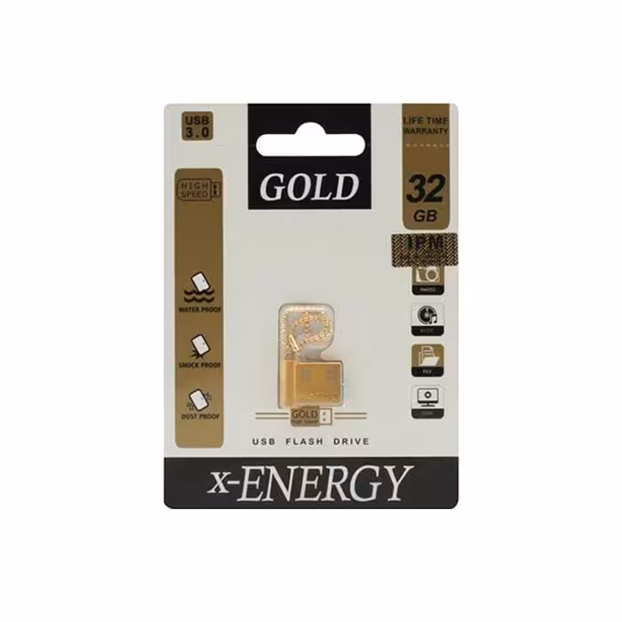 فلش مموری ایکس-انرژی USB 2.0 GOLD ظرفیت 32 گیگابایت