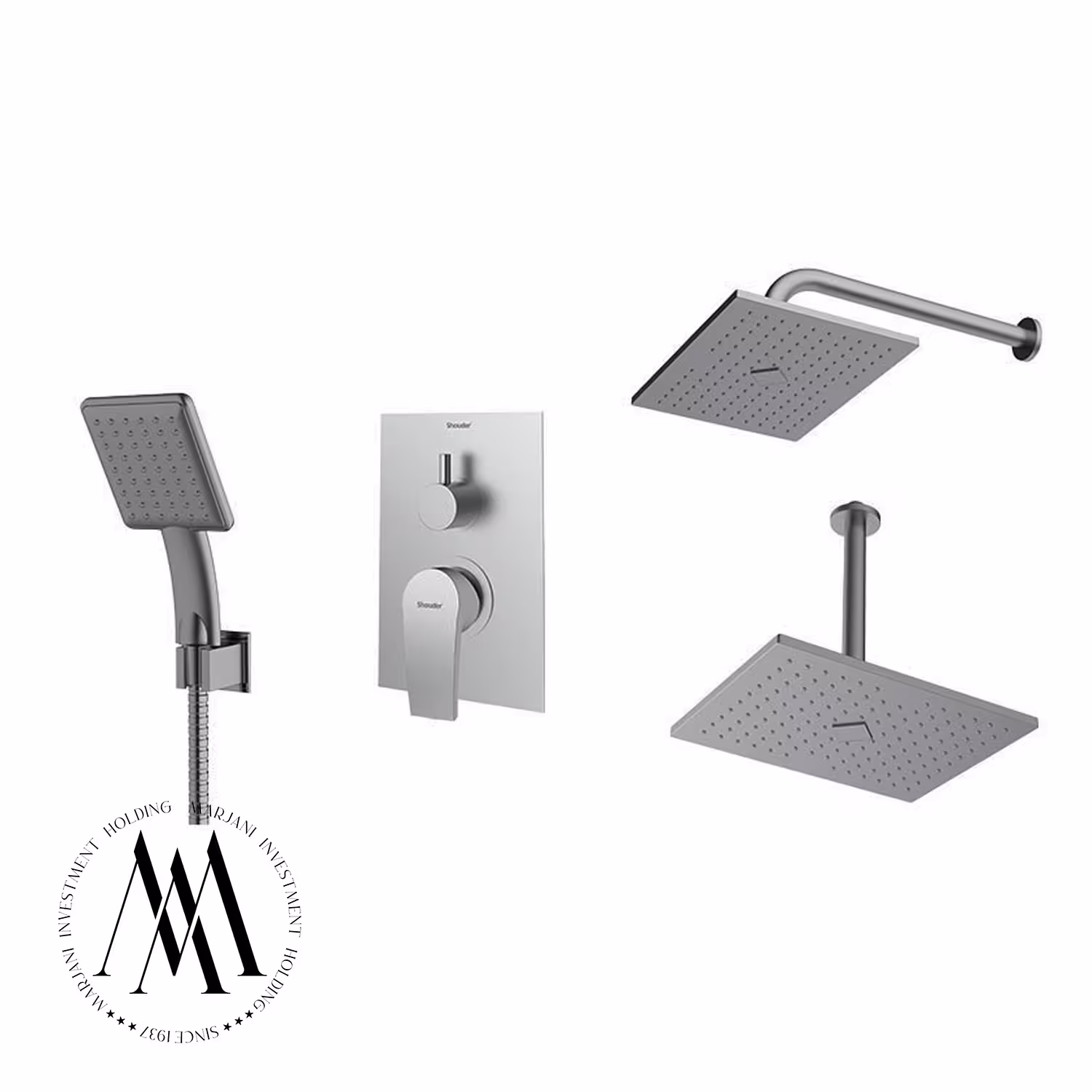 شیر حمام توکار شودر مدل رومرپلاس ABS تیپ 3 (کرومات)