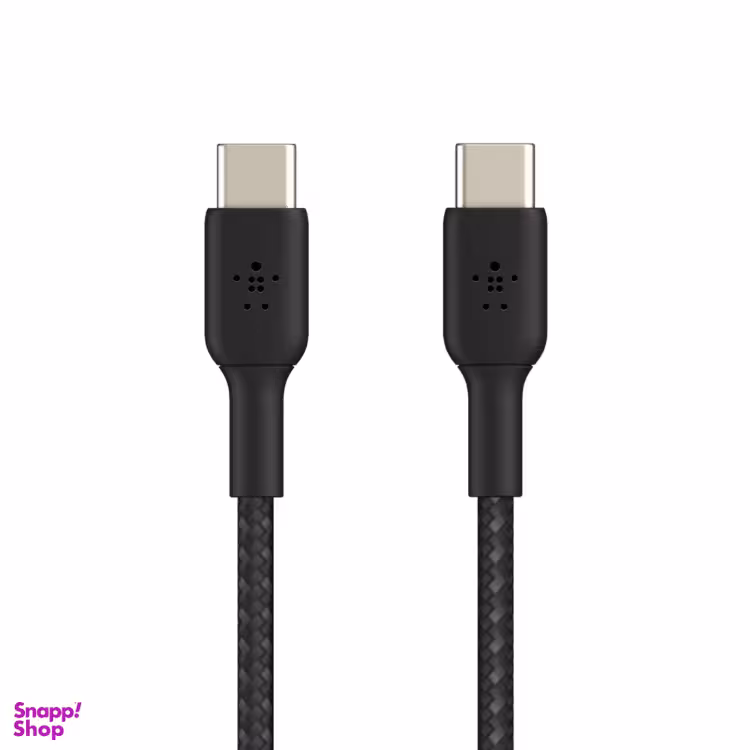 کابل شارژ سریع USB-C به USB-C بلکین مدل CAB004bt1MBK طول 1متر
