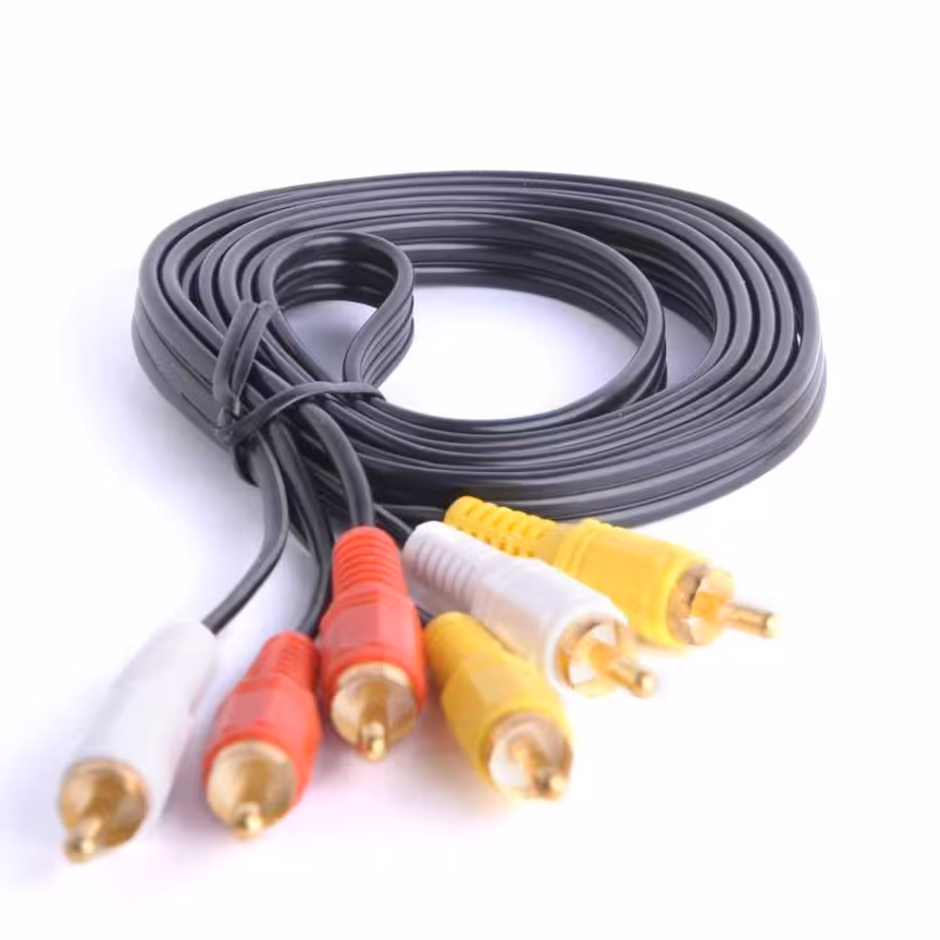  فیش سه به سه AV فیش طلایی مخصوص رابط تلوزیون به دستگاهای مختلف   