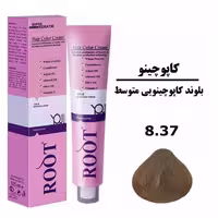 رنگ موی بلوند کاپوچینویی متوسط روت ROOT سری کاپوچینو شماره 8.37 حجم 120 میلی لیتر