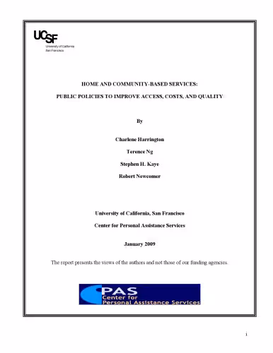 خرید و دانلود نسخه کامل کتاب Home and community-based services: public policies to improve access, costs, and quality