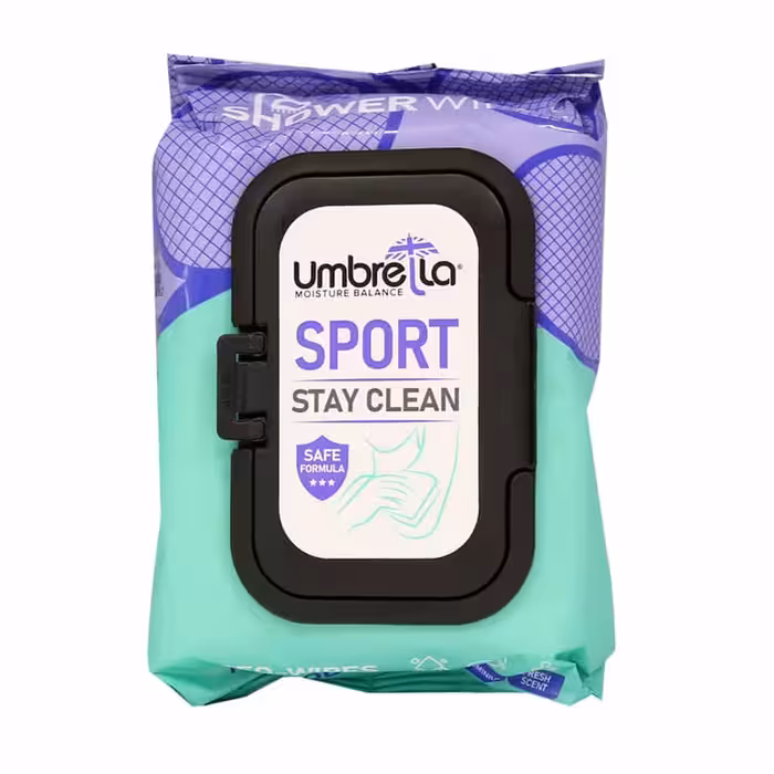 دستمال مرطوب خوشبو کننده بدن اسپرت آمبرلا 50 عددی
