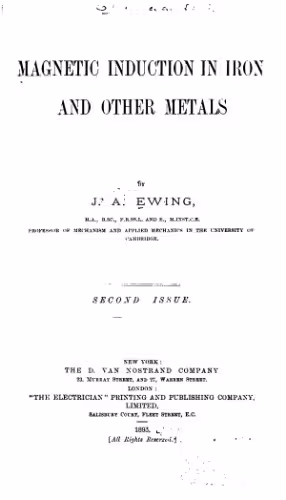 خرید و دانلود نسخه کامل کتاب Magnetic Induction in Iron and Other Metals