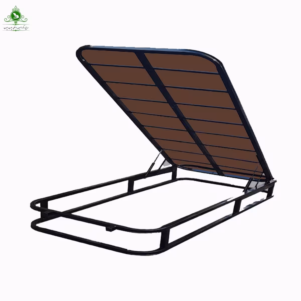 کفی تخت خواب یک نفره جکدار تمام کلاف با ورق ام دی اف