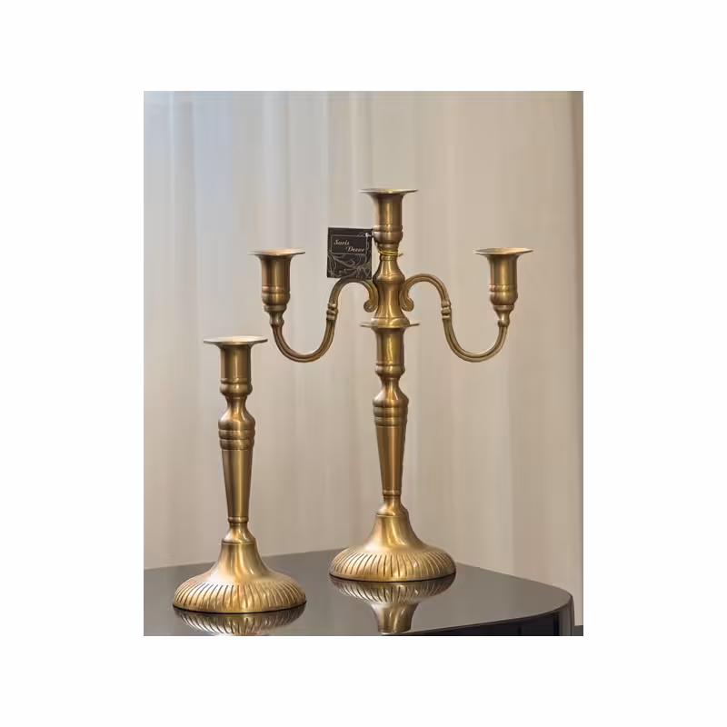 شمعدان برنجی سه شاخه 43414