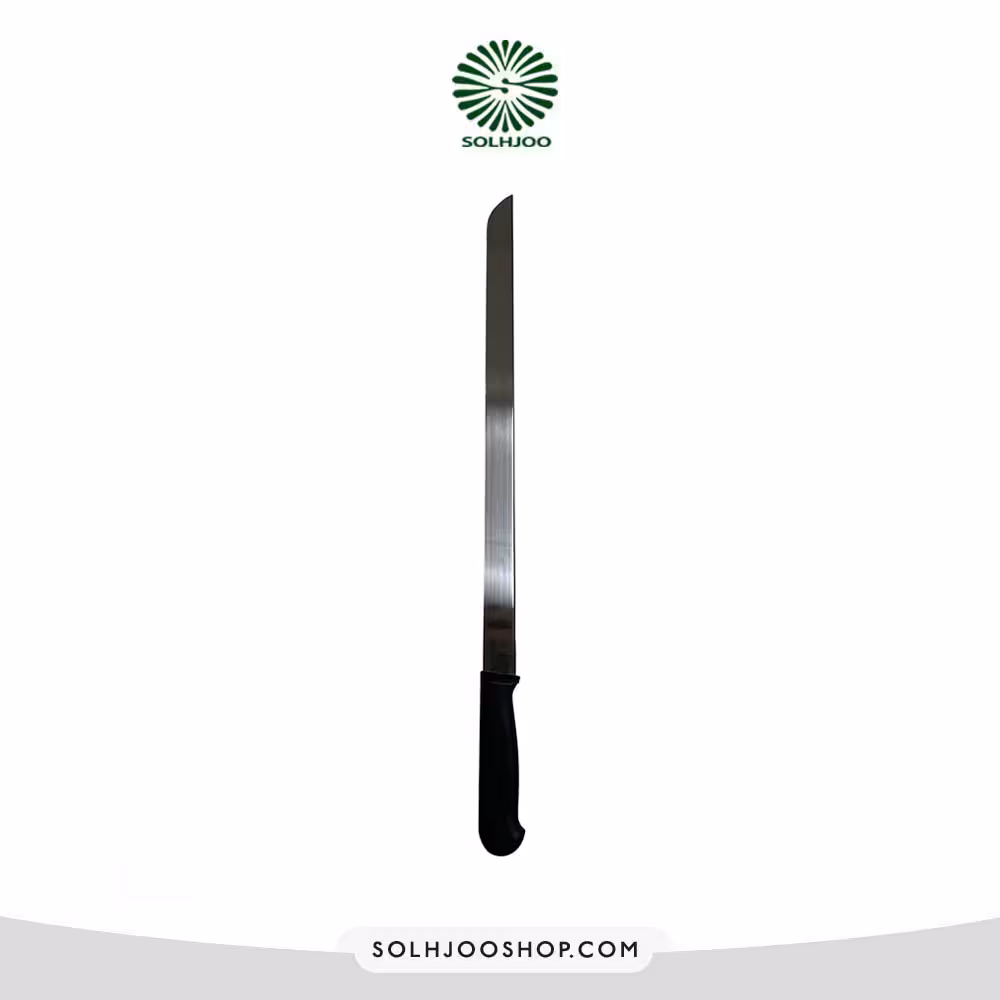 چاقو صاف دسته مشكي لبه کوتاه 30 سانت