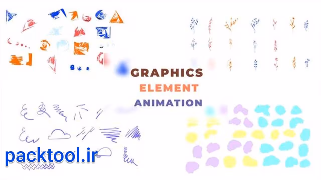 دانلود پروژه پریمیر المان متحرک موشن گرافیک Graphics Element Animation - پک تول