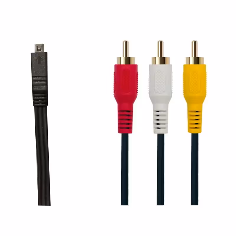 کابل 3 جک RCA به AV مدل 007 طول 1.4 متر مخصوص سونی و نیکون