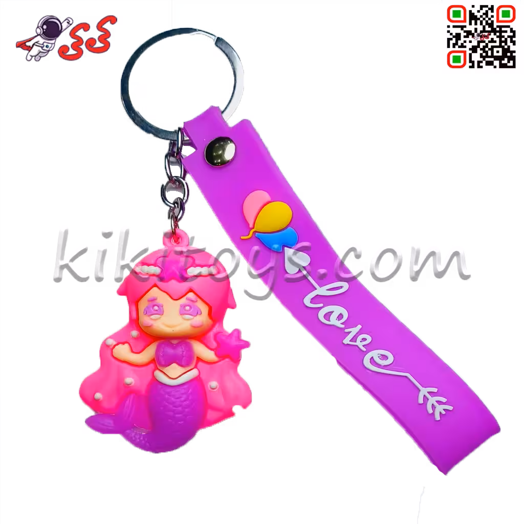 جاکلیدی و آویز سیلیکونی مدل پری دریایی