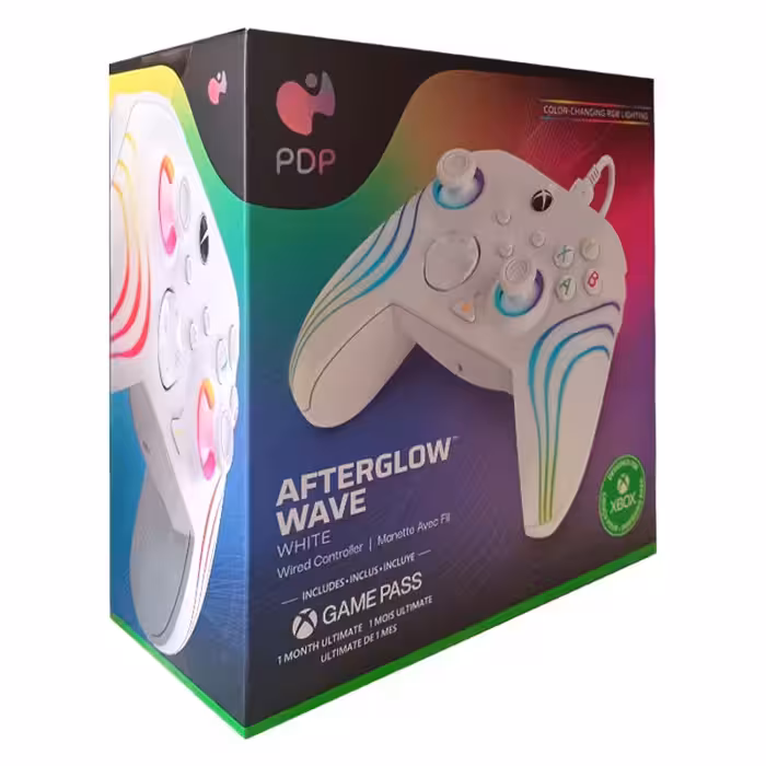 کنترلر ایکس باکس PDP سفید مدل Afterglow Wave